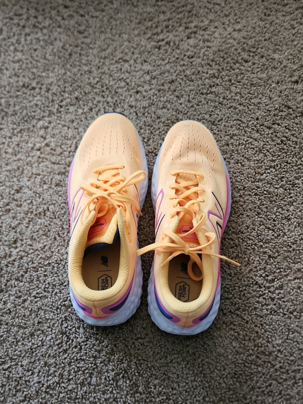 New Balance Peach and Purple Women's Running Shoes